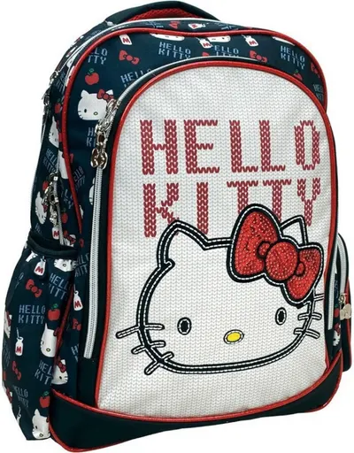 Ghiozdan școlar GIM Hello Kitty - Croche, 2 compartimente