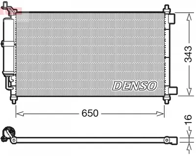 Radiator AC condensator cu uscator potrivit NISSAN JUKE, MICRA C+C III, MICRA III, NOTE 1.2 1.4 1.6 01.03