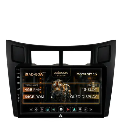Navigatie Toyota Yaris (2005-2012), Android, A-Octacore 4GB RAM + 64GB ROM, 9 Inch - AD-BGA9004+AD-BGRKIT103