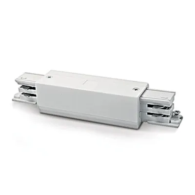3PH-conector longitudinal cu feed-in, alb