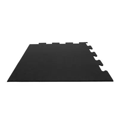 Placă de pardoseală sport Puzzle 10mm - 106x106cm - Piesă de colț neagră