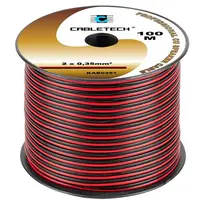 Cablu difuzor din cupru, 2 x 0.35 mm2, culoare negru-rosu, rola 100m KAB0381