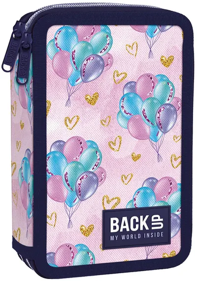Penar cu rechizite BackUp DW - Ballons, cu 2 fermoare
