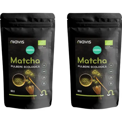 Pachet Matcha Ceremoniala Pulbere Ecologica/Bio 60g + 60g