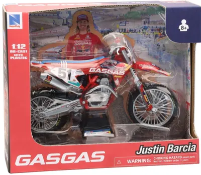 Motocicletă din metal Newray - GasGas, Justin Barcia, 1:12