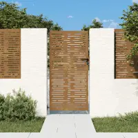 vidaXL Poartă de grădină 85x175 cm, oțel corten, design pătrat
