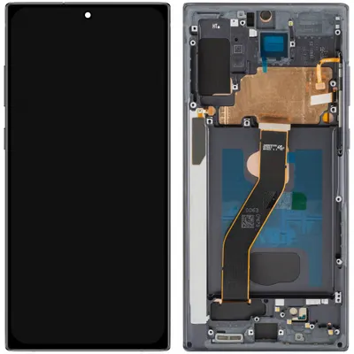 Display cu Touchscreen MP compatibil cu Samsung Galaxy Note 10+ 5G N976 / Note 10+ N975, cu Rama, Versiune OLED, Negru