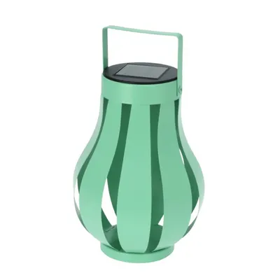 Lampă solară pentru grădină, cu LED,15x20 cm, metalică, culoare verde