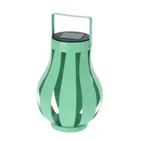 Lampă solară pentru grădină, cu LED,15x20 cm, metalică, culoare verde