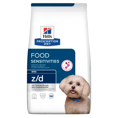 Hrana dietetica pentru caini Hill s PD Food Sensitivities Mini Adult Z D 6 kg