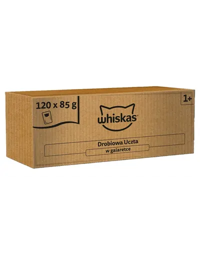 WHISKAS Adult în aspic 120x85 g hrană umedă pisici adulte, festin pasăre