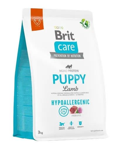 BRIT Care Hypoallergenic Puppy 3 kg Hrana uscata catei, cu miel