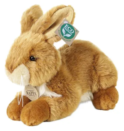 Jucărie de plus Rappa Eco Friends - Iepurașul, 23 cm, maro