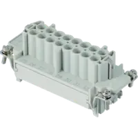 Contector industrial Mama - 77X27 - 16P + E 16A 500V / 6kV / 3 - CRIMP CONNECTION - GRI