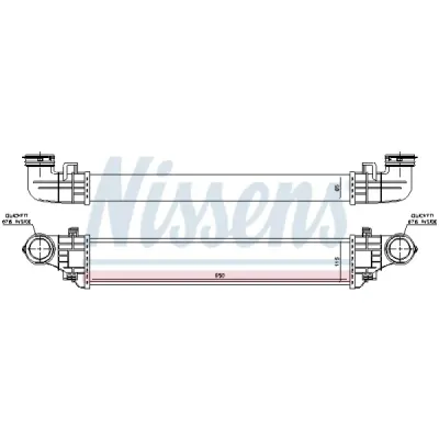 Intercooler, compresor NISSENS 96785