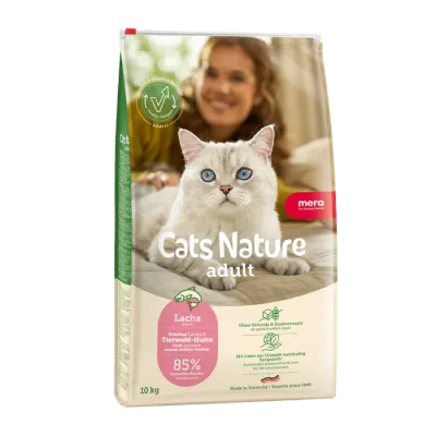 Hrana uscata pentru pisici Mera Cats Nature Adult cu somon 2 kg