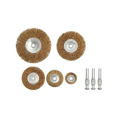 Set 5 perii circulare din sarma pentru polizor si curatare metal Cod: 06990