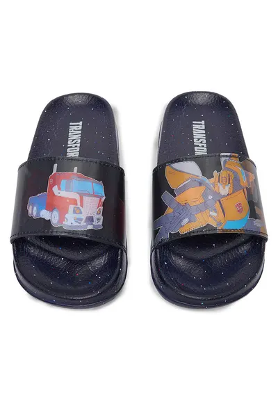 Papuci copii - bleumarin - material sintetic