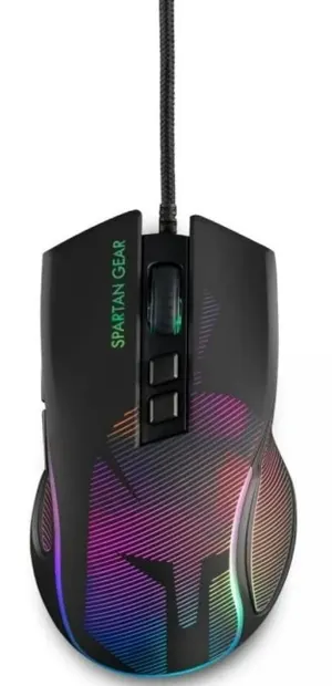Mouse de gaming Spartan Gear - Agis, optic, multicolor
