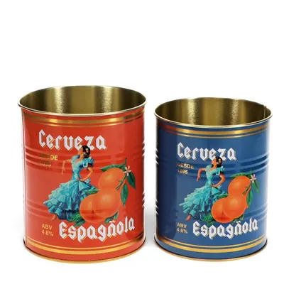 Cutii de depozitare 2 buc. din staniu decorative ø 11x13 cm Cerveza Española – Rex London