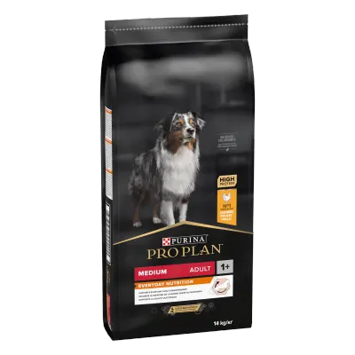 PURINA PRO PLAN ADULT Everyday Nutrition, Talie Medie, Pui, 14 kg