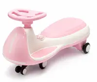 Vehicul electric tip PlasmaCar pink pentru copii Nichiduta, design sportiv fara pedale, volan ergonomic, echipat cu 2motoare performante, acumulator de 12V 4.5AH