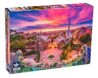 Puzzle Black Sea din 1000 de piese - Apus peste Barcelona