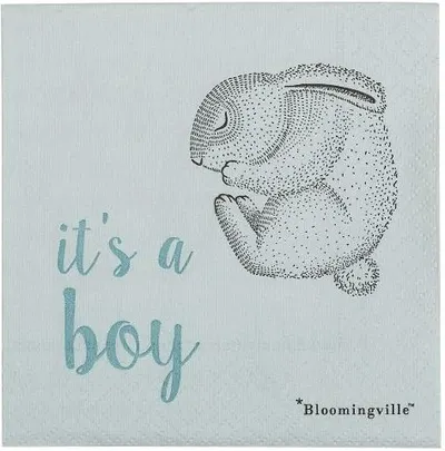 Servetele din hartie Bloomingville - It's a boy, albastre
