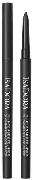 Isadora Creion pentru ochi rezistent la apă 24H Wear & Smudge-proof, 60 Intense Black, 0.35 g