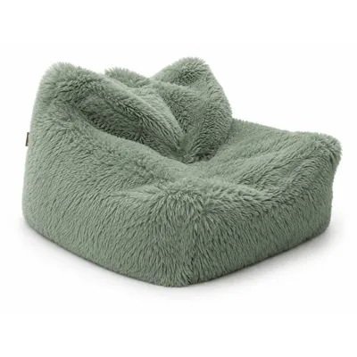Fotoliu puf pentru copii verde salvie Mammoth – Meowbaby