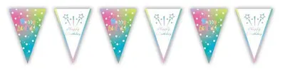 Banner PartyGo - Happy Birthday, iridescent