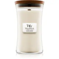 Woodwick Island Coconut lumânare parfumată cu fitil din lemn 609.5 g