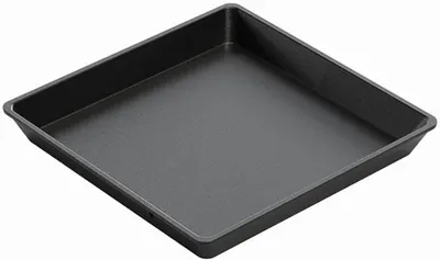Tavă de copt AMT - 26 x 26 x 3 cm, strat antiaderent Lotan, neagră