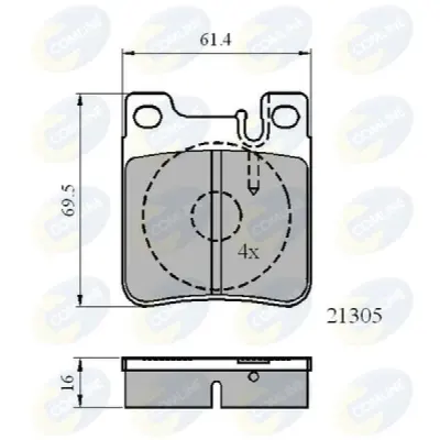 Set placute frana, frana disc COMLINE CBP0702
