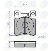 Set placute frana, frana disc COMLINE CBP0702