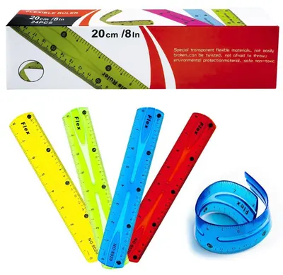 Set 24 Rigle Flexibile Colorate 20cm Engros – Rigidizare și Flexibilitate | Ideal pentru Școală, Birou, Proiecte Tehnice