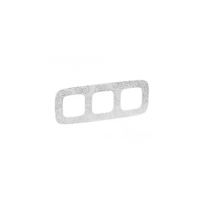 Placa Valena Allure - 3 module - narcis chrome