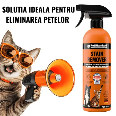 SHAW PetStandard solutie profesionala enzimatica pentru eliminarea petelor cu neutralizare mirosuri câini și pisici, 750ml