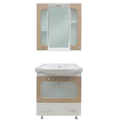 Set mobilier baie Aba 3 piese cappuccino 80 cm