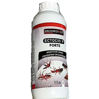 Ectocid P Forte 1L insecticid de contact Promedivet, insecte zburatoare si taratoare (dezinsectia cladirilor) - Default Title