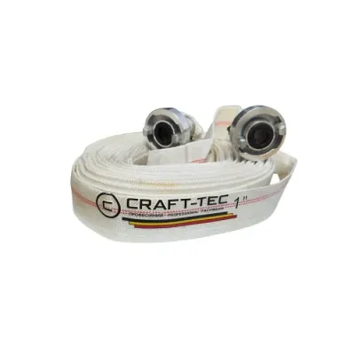 Furtun Pompier / Furtun Refulare Apa cu Cuple 3'' 20m 8 Bari, Rosu, pentru Motopompa, Pompe Submersibile si Irigatii, Craft-Tec Mx552