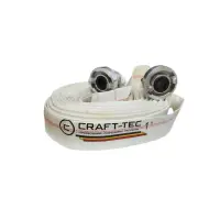 Furtun Pompier / Furtun Refulare Apa cu Cuple 3'' 20m 8 Bari, Rosu, pentru Motopompa, Pompe Submersibile si Irigatii, Craft-Tec Mx552