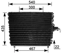 Condensator climatizare potrivit MERCEDES 124 (A124), 124 (C124), 124 T-MODEL (S124), 124 (W124), E (A124), E (C124), E T-MODEL (S124), E (W124) 2.0D-3.6 12.84-03.98