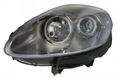 Far Stanga (H1 PY24W W5W, electric, cu motor, cadru negru, culoare insert: gri) potrivit FIAT BRAVO II 03.10-07.14