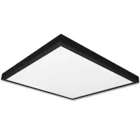 Aplica LED SMD 40W, panou luminos 3200lm, 60x60 cm, carcasa aluminiu, rama neagra