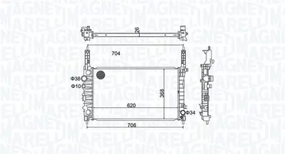 Radiator motor potrivit CHEVROLET TRAX; OPEL MOKKA MOKKA X 1.4 1.4LPG