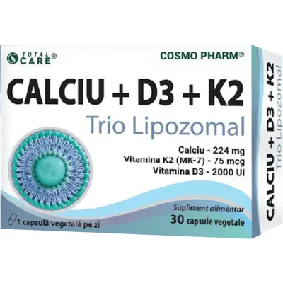 Calciu+D3+K2 Trio Lipozomal 30cps