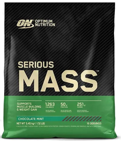 Serious Mass, ciocolată și mentă, 5443 g, Optimum Nutrition