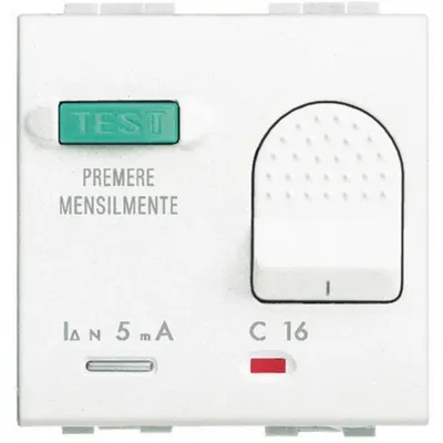 LL - magnet.difer.1 modul+N 16A 3kA 10mA alb