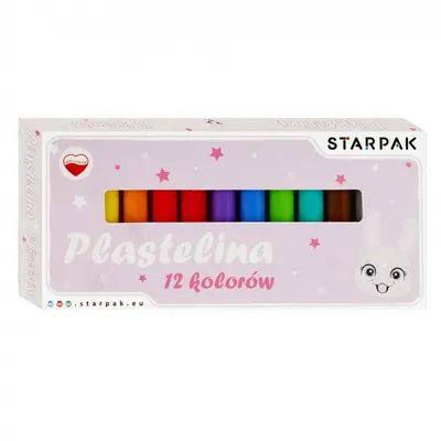 Plastilina Starpak, Rabbit, 12 culori